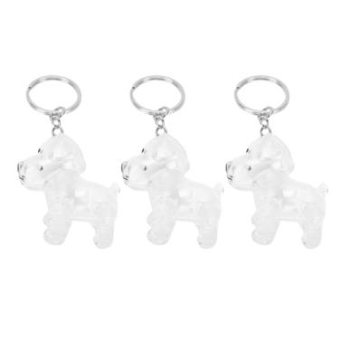 Imagem de ZJchao 3 Pçs Chaveiro de Cabelo de Cachorro, Lembrança de Cabelo de Cachorro, Coletor de Cabelo de Cachorro Bichon Frise Selado Design Chaveiro Memorial Bonito para Amantes de Cães
