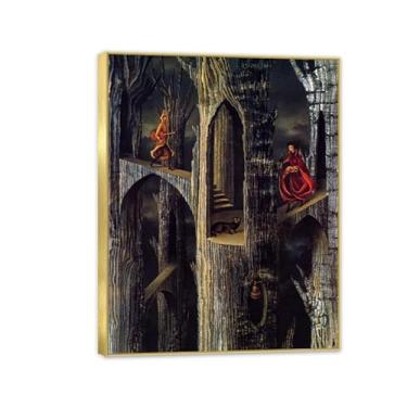 Imagem de Remedios Varo Pintura em tela arquitetura de planta pôster Remedios Varo decoração de casa surrealismo imagem de arte de parede para sala de estar quarto banheiro decoração de parede 80 x 60 cm (31 x