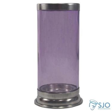 Imagem de Porta Vela de Vidro Liso - Base Baixa - SJO Artigos Religiosos, Lilás