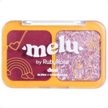 Imagem de Duo Blush e Iluminador Melu Levitating Fever RR1002-4 - RUBY ROSE