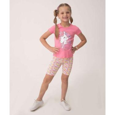 Imagem de Conjunto Infantil Estampa Unicórnio Marisa Tam 4 a 10 -79021, 8, Rosa