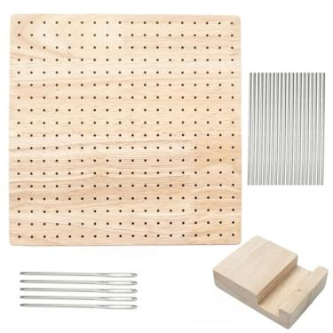 Imagem de Tapete de Tricô Lã Artesanal DIY com 20 Agulhas Modelagem - Ferramenta Doméstica Fácil Usar Conveniente e Alta Durabilid