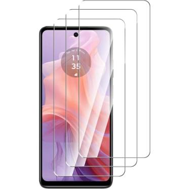 Imagem de 3 peças de vidro temperado, para Motorola MOTO G04 G04S, película de vidro protetora de tela