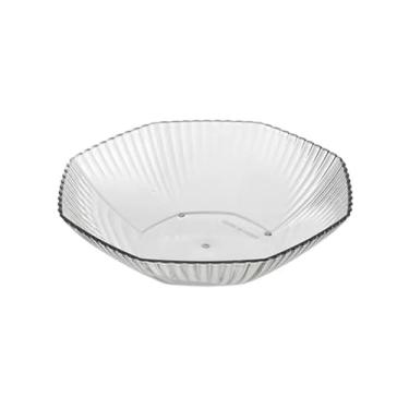 Imagem de Fruteira Prato de frutas tigela de frutas placa decorativa translúcida placa de lanche em casa prato de doces prato de frutas Decoração de mesa(Clear)