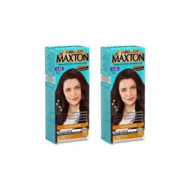 Imagem de Coloraçao Maxton 4.86 Marrom Cereja - Kit Com 2Un - Embelleze