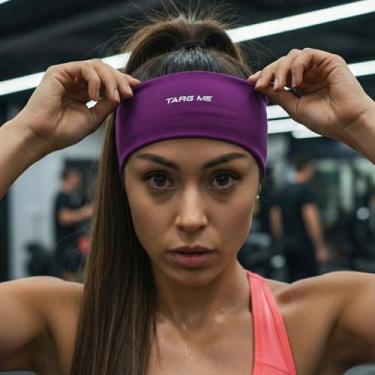 Imagem de Faixa De Cabelo HeadBand Esportiva Unissex Acessórios Testeira Tiara De Cabelo (Marinho)