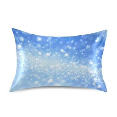 Imagem de Fronhas de cetim legais estéticas Natal inverno natal natal rei rainha capas de almofada impressão arte refrescante decoração travesseiro tamanho padrão 66.0 cm x 50.8 cm