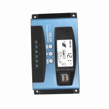 Imagem de ZJchao Controlador de Carga Solar MPPT de Alta Eficiência 40A 50A 60A 100A Display LCD USB Duplo 12V 24V de Grau Industrial para de Energia Solar Material ABS (60A)