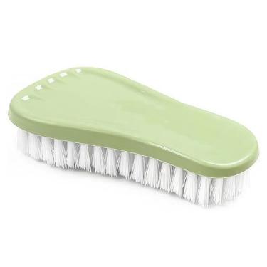 Imagem de Escova de limpeza de cerdas macias multiuso - Cuidado suave para sapatos, roupas e itens delicados | Ferramenta portátil de limpeza doméstica e de viagem (verde)