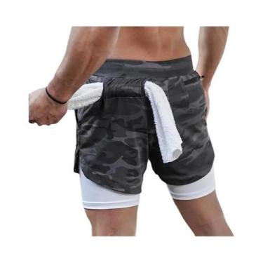 Imagem de Shorts de Corrida Masculino 2 em 1 - Ideal para Verão, Treino e Fitnes