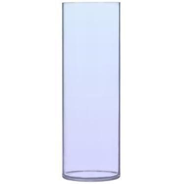 Imagem de Vasos de flores cilíndricos para centros de mesa azul lavanda gradiente grande vaso de flores bonito personalizado exclusivo decoração de casa, estética, 30 cm x 9,9 cm
