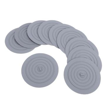 Imagem de Zerodis 10 PCS Rolha de Banheira de Silicone Rolhas de Drenagem Tampões de Vedação Apertada Rolhas de Banheira Look Universal Flat Suction Shower Cozinha Capa de Banheiro Acessórios de Lavanderia 10