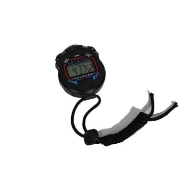 Imagem de Cronômetro Progressivo De Resistente a água Mão Digital Alarme Hora Preto Com Corda(2 PEÇAS)