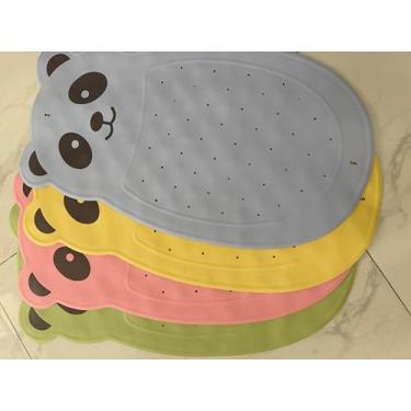 Imagem de JOYCANO Tapete de banheira patenteado antiderrapante, material seguro para crianças, borracha, sem cheiro, tapete de banho antiderrapante para bebês 81 x 45 cm, superfície texturizada e ventosas