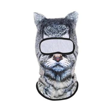 Imagem de Máscara Balaclava 3D De Gato Com Orelhas Para Festivais De Música, Rav