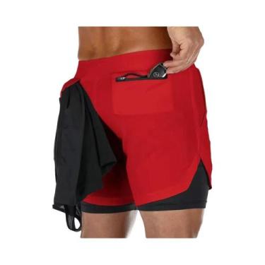 Imagem de Shorts De Treino Masculinos De Verão 2024, Estilo Duplo, Para Academia