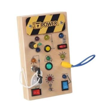 Imagem de Brinquedos Montessori Para Crianças, Quadro Sensorial De Madeira Com I