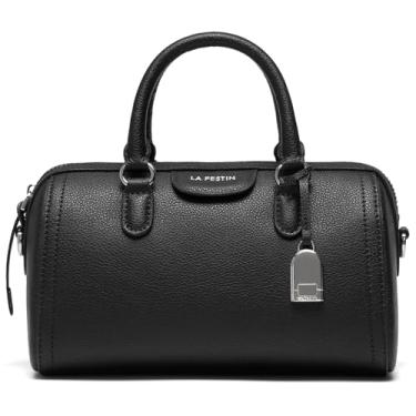 Imagem de LA FESTIN Bolsas de couro transversais para mulheres - Mini moderna para meninas, ideal para viagens ao ar livre, Preto