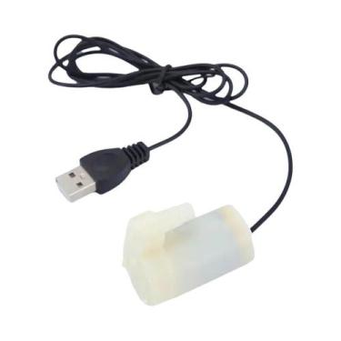 Imagem de Bomba De Água Submersível USB Silenciosa 5V DC Com Motor Sem Escovas P