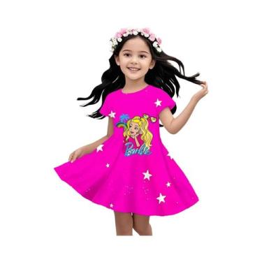 Imagem de Vestido Infantil De Verão Com Estampa De Desenho Animado Barbie, Casua