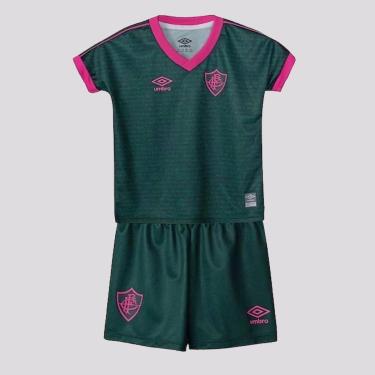 Imagem de Conjunto Infantil Umbro Fluminense III 2023 Unissex-Unissex