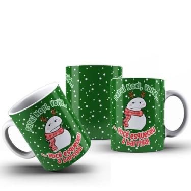Imagem de Caneca Natal Frases Divertida Xícara Porcelana 325ml (VOCÊ ESQUECEU A BARRIGA)