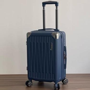 Imagem de Mala de Bordo ABS 10kg 17” a 21” Polegadas Mala de Viagem com Rodinhas 360° Cadeado Código (Azul-18”(9KG) Modelo-DDD333)