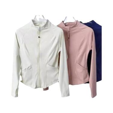 Imagem de Jaqueta De Yoga Feminina Slim-fit De Secagem Rápida E Respirável Com B