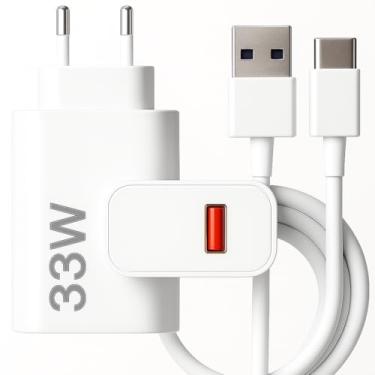 Imagem de Carregador Turbo 33W Tipo-C com Cabo USB-C 1m – Compatível com iPhone 15/16 Pro Max, Samsung, Xiaomi, Tablets e Notebooks – Turbo Power Delivery