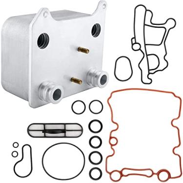 Imagem de APDTY Kit de refrigerador de óleo do motor 015339 com gaxetas, anéis de vedação e filtro (diesel 6,0L)