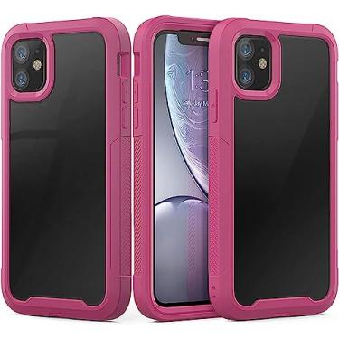 Imagem de KAPPDE Capa de telefone para iPhone 14/14 Pro/14 Plus/14 Pro Max, capa protetora resistente à prova d'água à prova de choque à prova de quedas proteção total capa translúcida (cor: vermelho, tamanho: