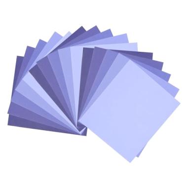 Imagem de DMiotech 50 folhas de papel origami de 15 x 15 cm, papel de origami quadrado, roxo, 7 cores, papel colorido de dupla face, fácil de dobrar, para artes e artesanato faça você mesmo