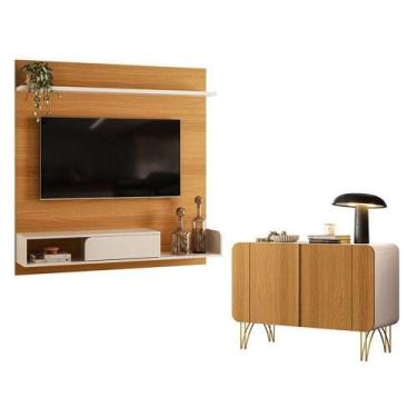 Imagem de Painel Para Tv Suspenso Evo Com Buffet Benvenuto Cinamomo Off White  H