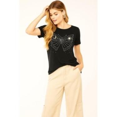 Imagem de TShirt D Bell Outlet Fashion Tshirt Especial Foil  Paz Reseito Gratidão-Feminino