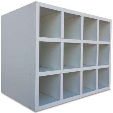 Imagem de Adega MDF Suporte Nicho De 12 Garrafas Vinho De Parede - Genus Móveis