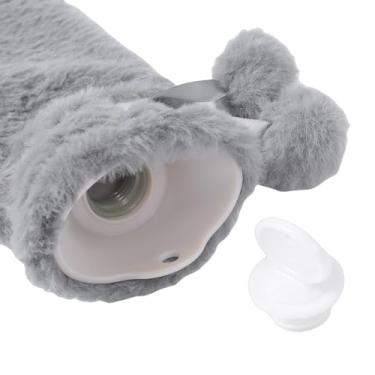 Imagem de Asixxsix Garrafa de água Quente Com Capa de Pelúcia, Bolsa de água Quente à Prova de Vazamento de 55 X 10 Cm para Alívio da Dor, Pés Corporais, Terapias Quentes, Quentes e Frias para