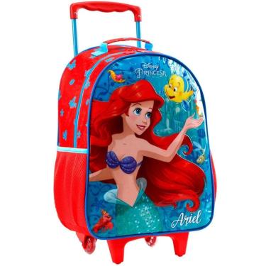 Imagem de Mochila Rodinha Infantil Creche Pequena Sereia Ariel Xeryus 11491-Feminino