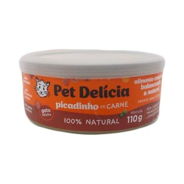 Imagem de Ração Úmida Pet Delícia Gato Adulto Picadinho de Carne 110g