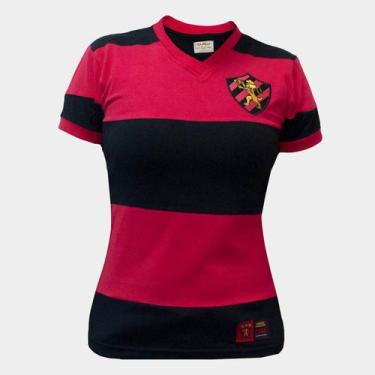 Imagem de Camiseta Sport Recife Retrô Mania 1987 Feminina, Vermelho, Preto, M