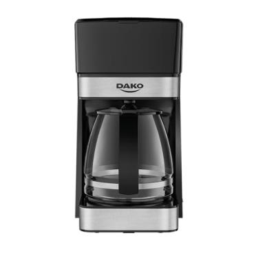 Imagem de Cafeteira Elétrica Dako 220V, 1,5 Litros, 38 Cafezinhos, Preta, 18,8x33,1x26cm, Sistema Corta-Pingos, Manter Aquecido, Jarra de Vidro, Filtro Reutilizável, Uso Doméstico
