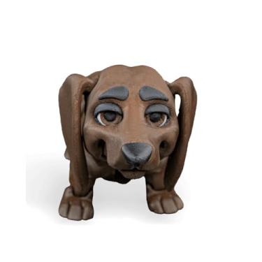 Imagem de Cachorrinhos Articulados Colecionáveis com Diversas Raças, Brinquedo Educativo com Articulações Móveis, Ideal para Crianças e Colecionadores (Salsicha)