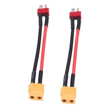 Imagem de Estink XT60 para Cabos Adaptadores de Plug T Jaqueta de Silicone Premium Resistente 14AWG Conector RC para Carregamento de Bateria de Drone Conjunto de 2 Peças 10cm (Plugue T macho para XT60 fêmea)