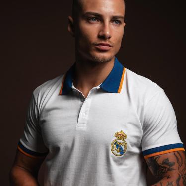 Imagem de Camisa Real Madrid Polo Branca Masculina-Masculino