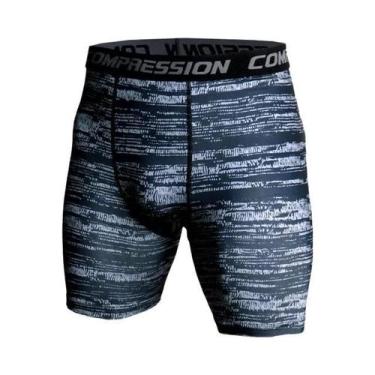 Imagem de Shorts De Compressão Masculinos Com Estampa Camuflada 3D Para Musculaç