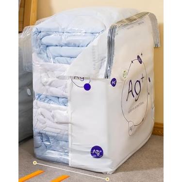 Imagem de Venus Sacos de armazenamento a vácuo para roupa de cama, 30 x 40 cm (2 peças) 、 40 x 60 cm (3 peças) Sacos de vedação jumbo para edredons, cobertores, roupas e travesseiros - Solução para economia de