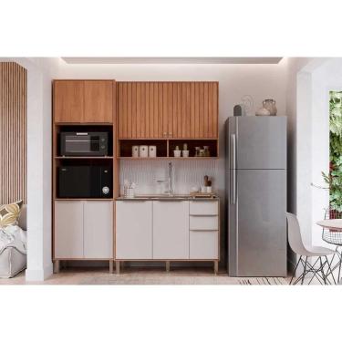 Imagem de Cozinha Modulada MGM Divina MGM 3 Peças C3P58 Cinamomo/Off