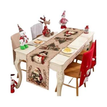 Imagem de Caminho De Mesa Feliz Natal Papai Noel Decoração De Festa De Natal Par