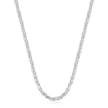 Imagem de Colar Corrente Trançada 45cm De Prata 925