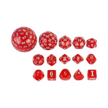 Imagem de Conjunto De Dados Poliédricos De 15 Peças, Acessórios Para Jogos De Ta