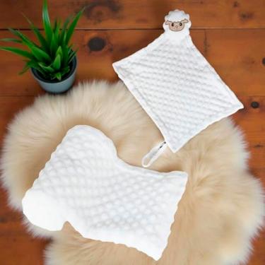 Imagem de Mantinha de Bebê Manta Cobertor Menino Menina Infantil Premium 02 Peça(Ovelha)